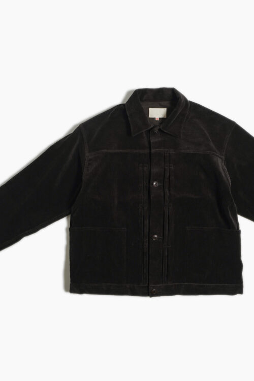 PLEATS JACKET - CORDUROY - BROWN