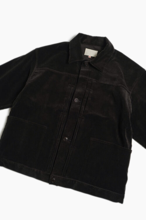 PLEATS JACKET - CORDUROY - BROWN