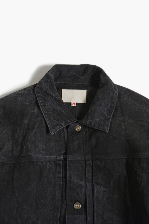 PLEATS JACKET - RAW DENIM - SUMI INK