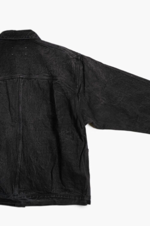 PLEATS JACKET - RAW DENIM - SUMI INK