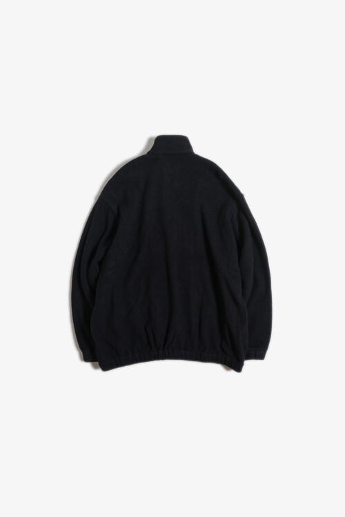 TRACK JACKET - BRUSHED WOOL FLEECE - BLACK