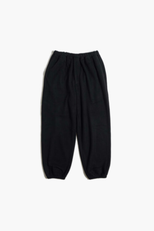 TRACK PANTS - BRUSHED WOOL FLEECE - BLACK