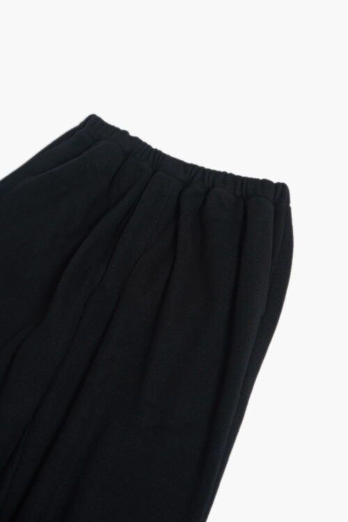 TRACK PANTS - BRUSHED WOOL FLEECE - BLACK