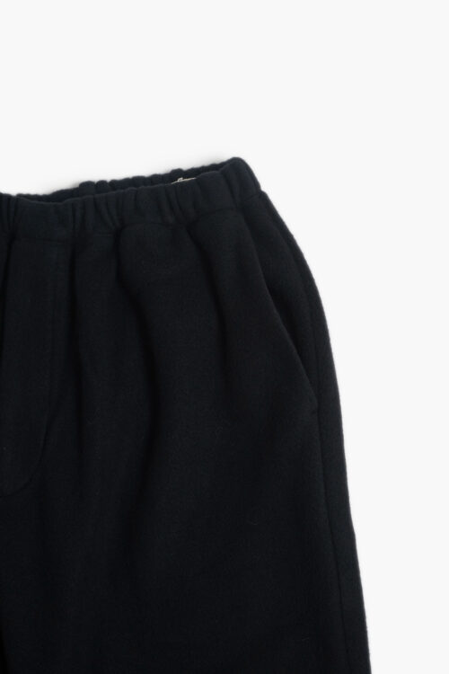 TRACK PANTS - BRUSHED WOOL FLEECE - BLACK