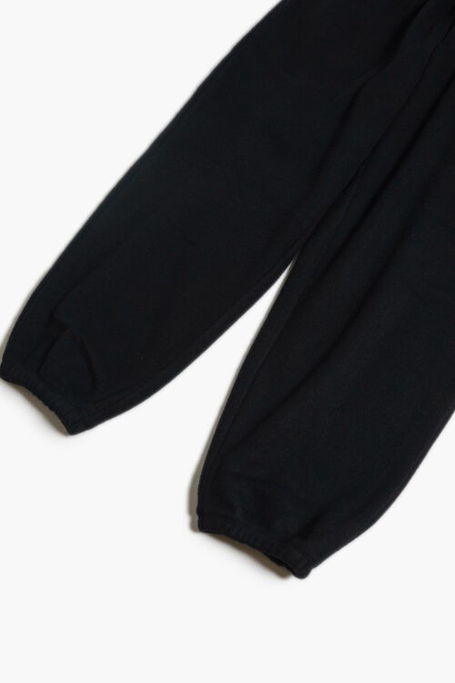 TRACK PANTS - BRUSHED WOOL FLEECE - BLACK