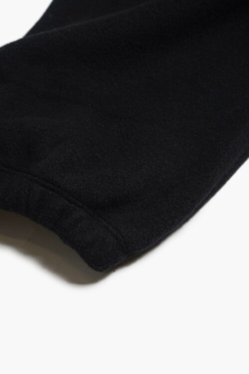 TRACK PANTS - BRUSHED WOOL FLEECE - BLACK