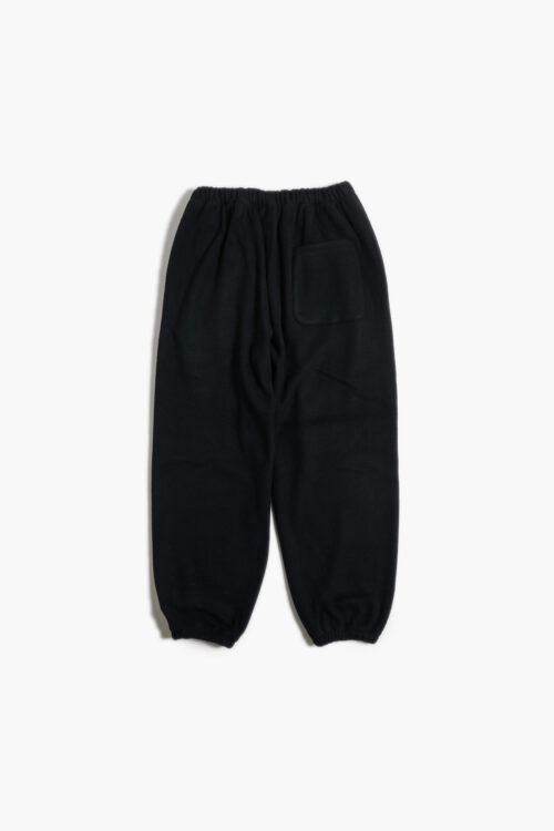 TRACK PANTS - BRUSHED WOOL FLEECE - BLACK