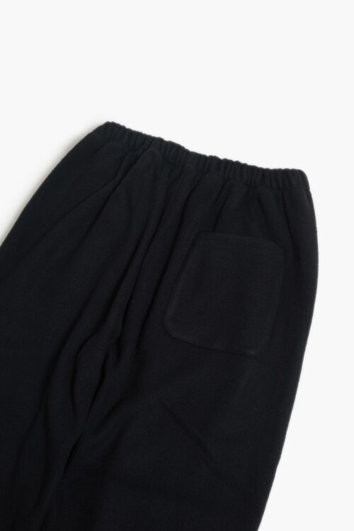 TRACK PANTS - BRUSHED WOOL FLEECE - BLACK