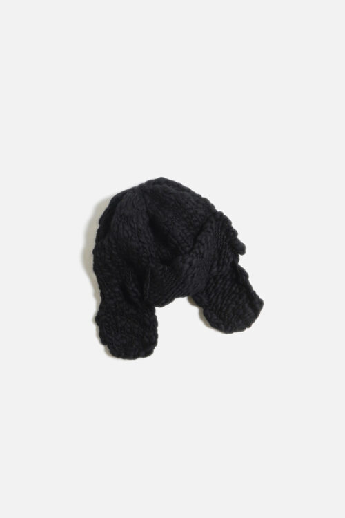 COCKSCOMB FLAP CAP BLACK