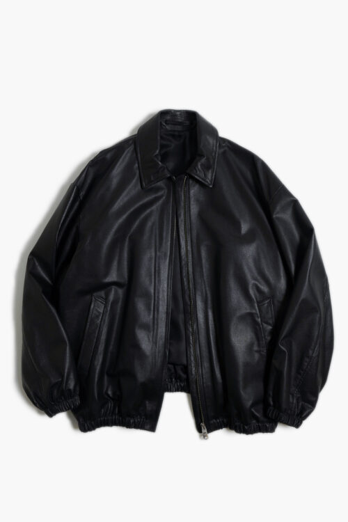 ZIP BLOUSON - FULL GRAIN LEATHER - BLACK