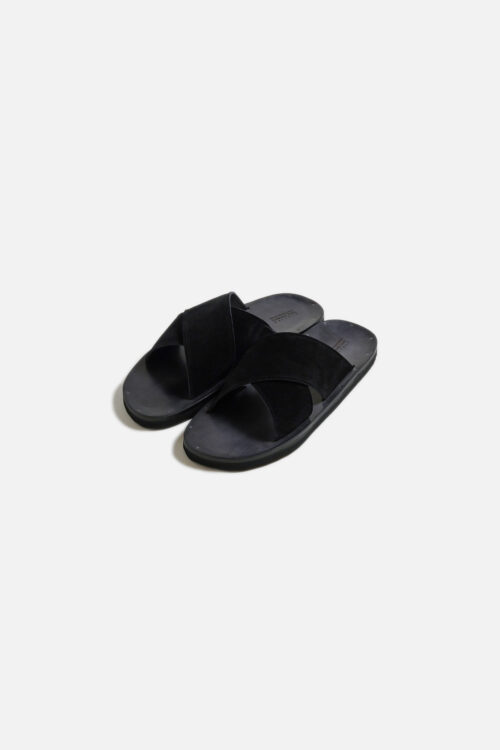 FOOTBED SANDALS BLACK SUEDE