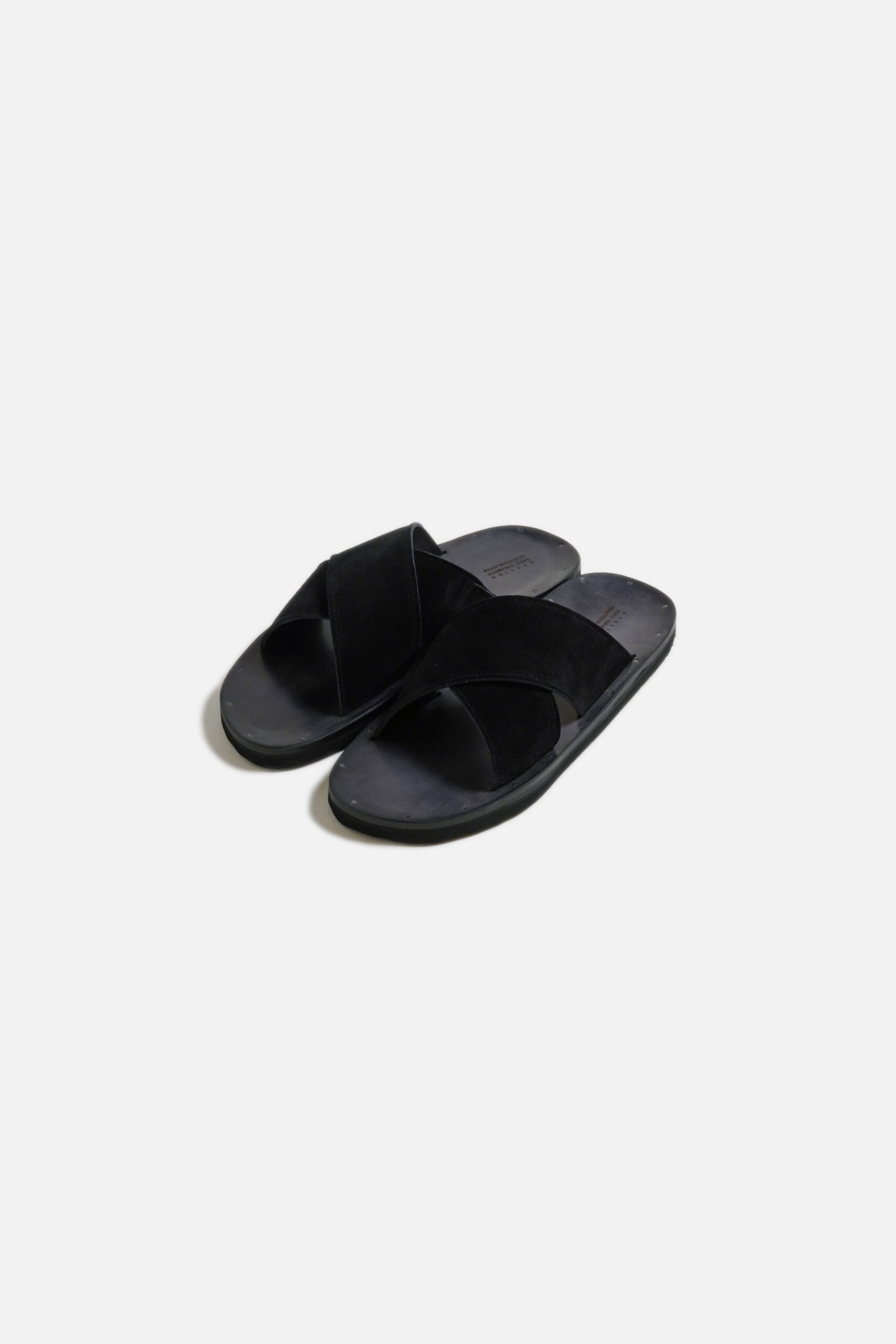 FOOTBED SANDALS BLACK SUEDE