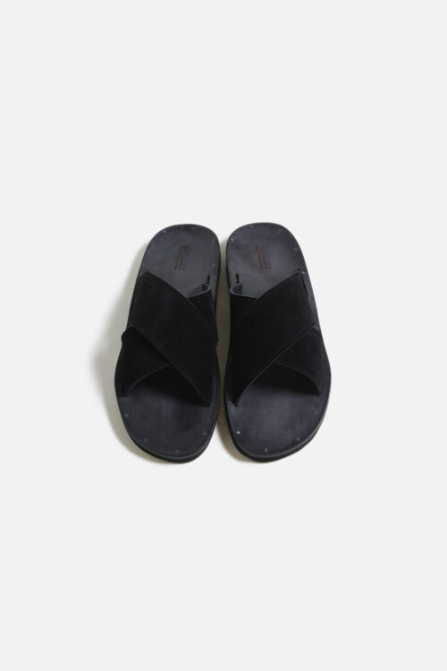 FOOTBED SANDALS BLACK SUEDE