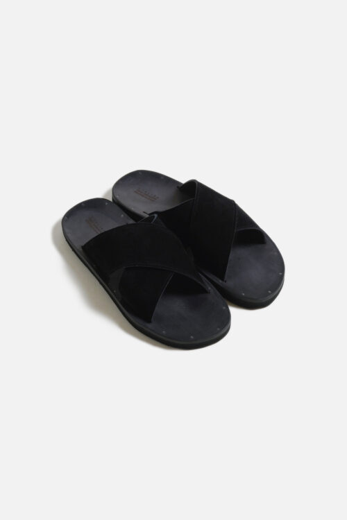FOOTBED SANDALS BLACK SUEDE