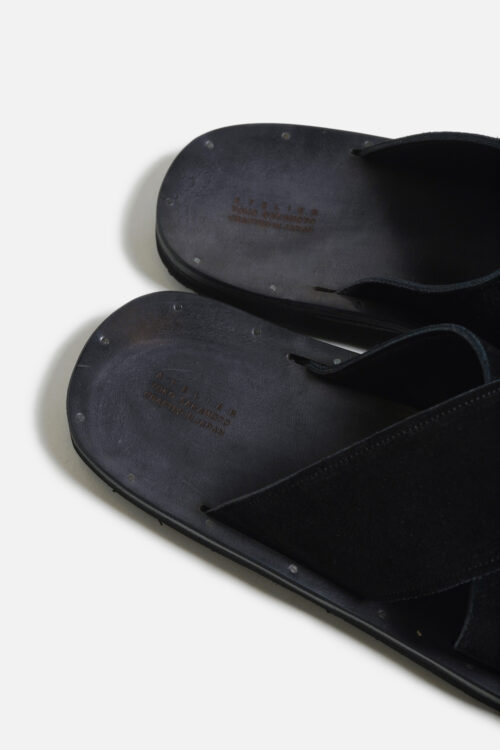 FOOTBED SANDALS BLACK SUEDE