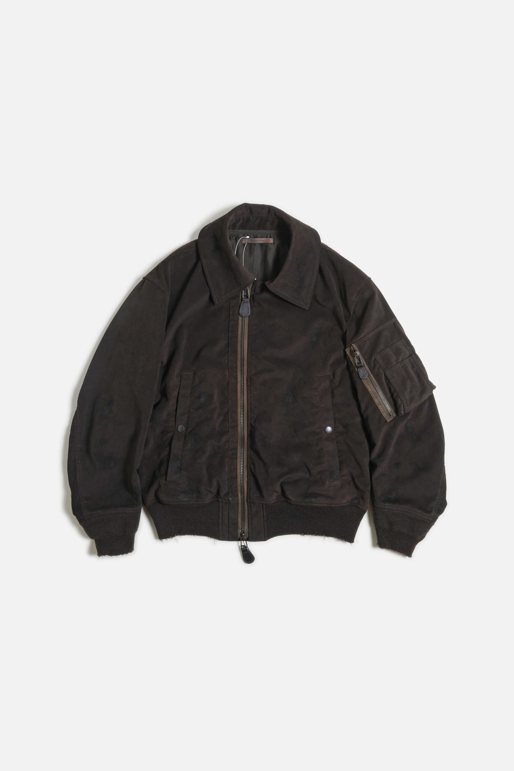 ULTRA SUEDE AGING FLIGHT JACKET BROWN