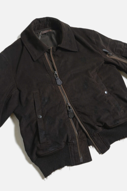 ULTRA SUEDE AGING FLIGHT JACKET BROWN