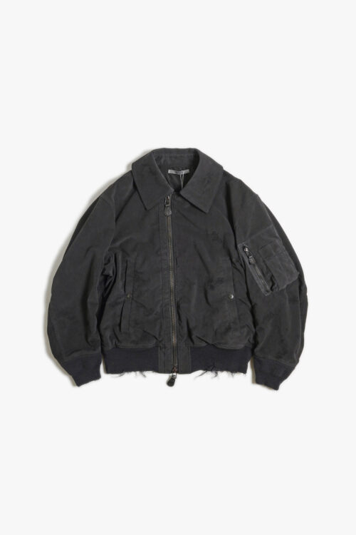 ULTRA SUEDE AGING FLIGHT JACKET CHARCOAL