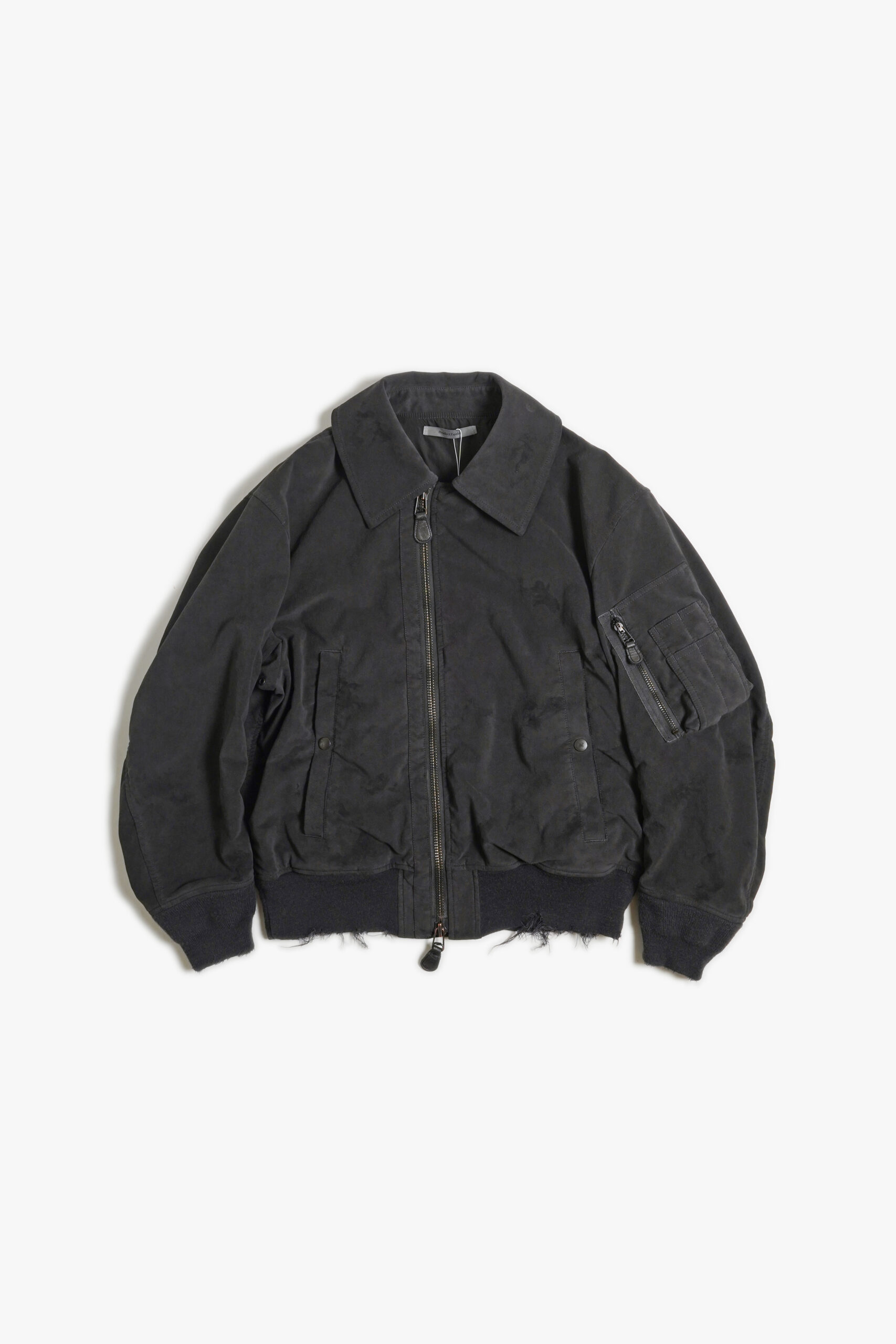ULTRA SUEDE AGING FLIGHT JACKET CHARCOAL