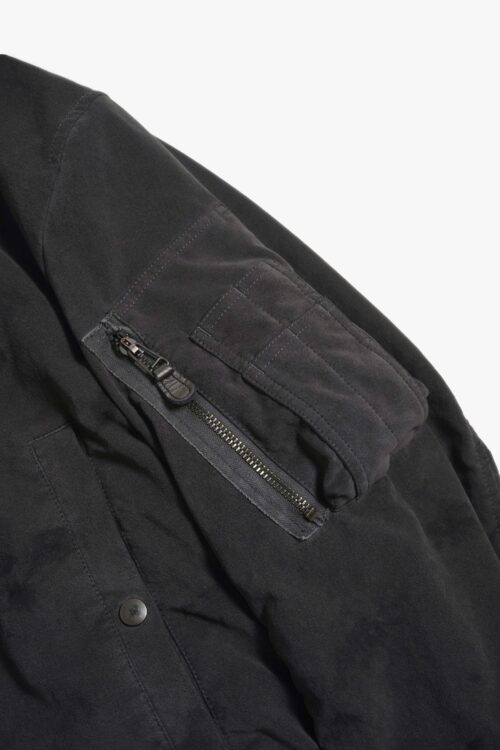 ULTRA SUEDE AGING FLIGHT JACKET CHARCOAL
