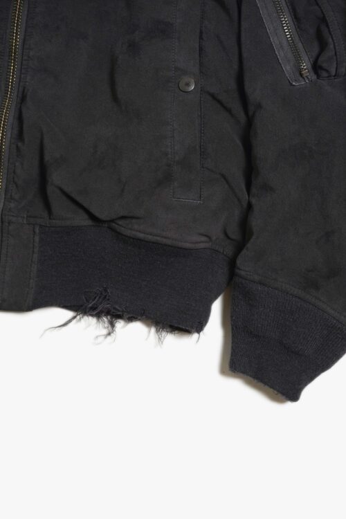 ULTRA SUEDE AGING FLIGHT JACKET CHARCOAL