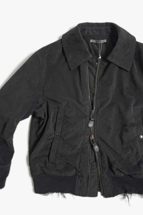 ULTRA SUEDE AGING FLIGHT JACKET CHARCOAL