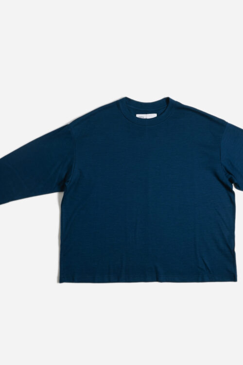 BOX WOOL TEE L/S _241 BLUE GREEN