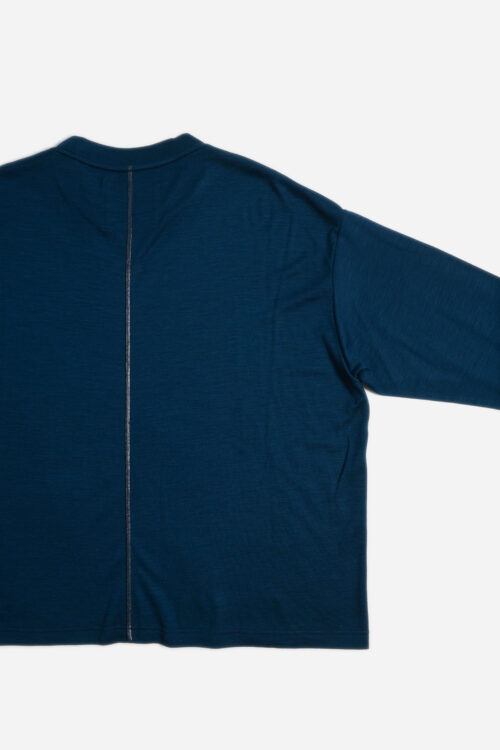 BOX WOOL TEE L/S _241 BLUE GREEN
