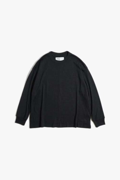 BOX WOOL TEE L/S _241 CHARCOAL