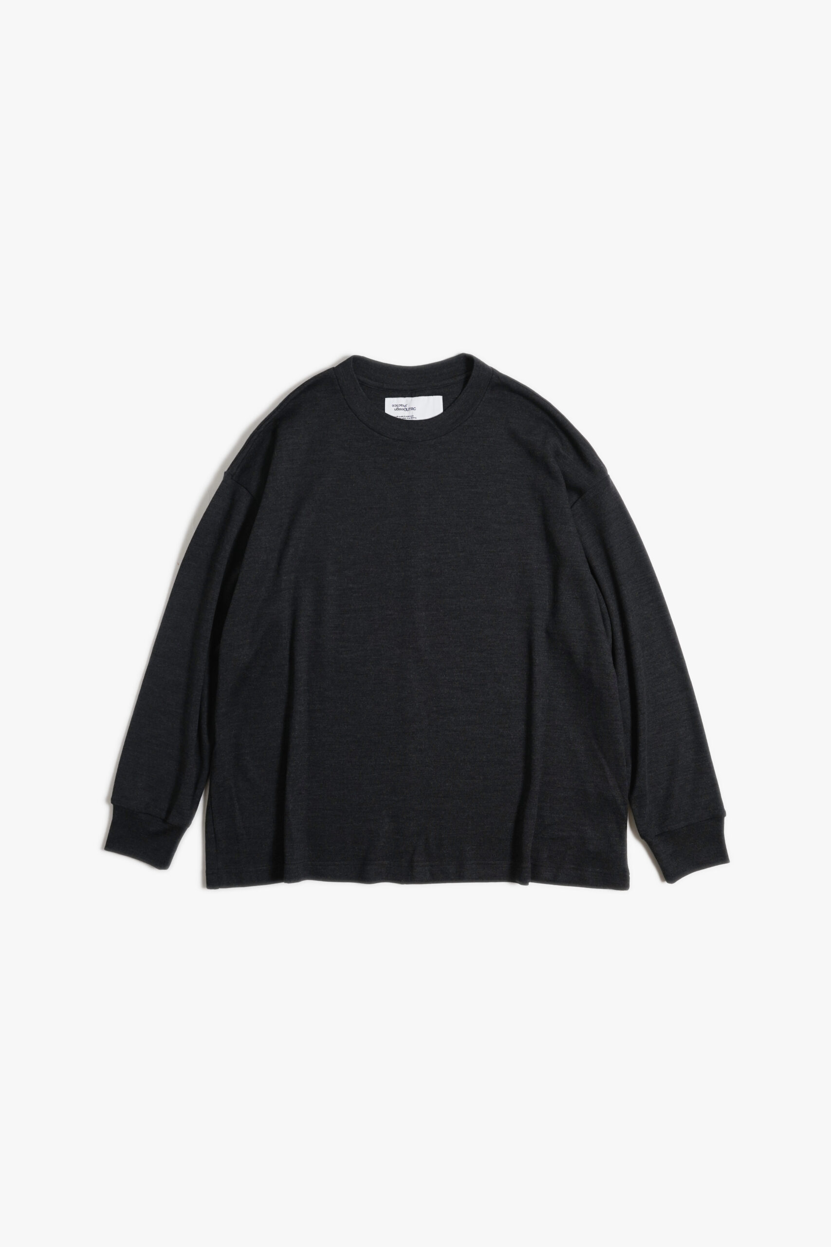 BOX WOOL TEE L/S _241 CHARCOAL