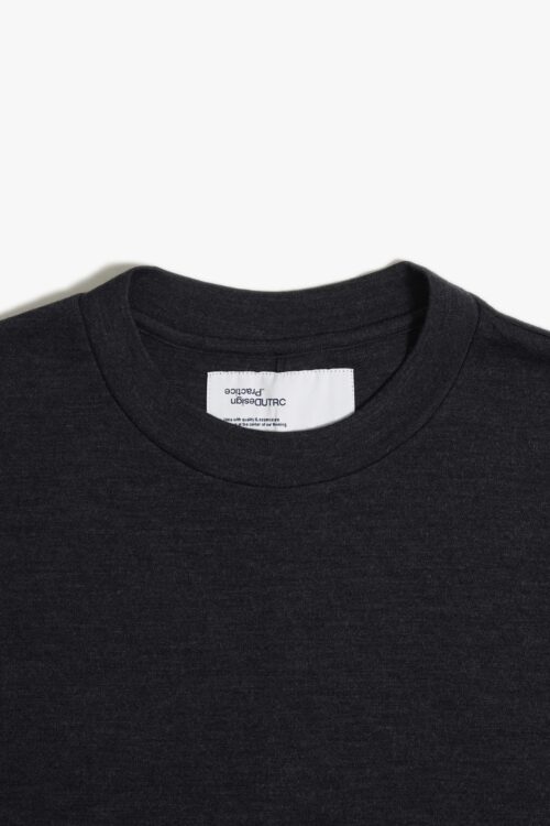 BOX WOOL TEE L/S _241 CHARCOAL