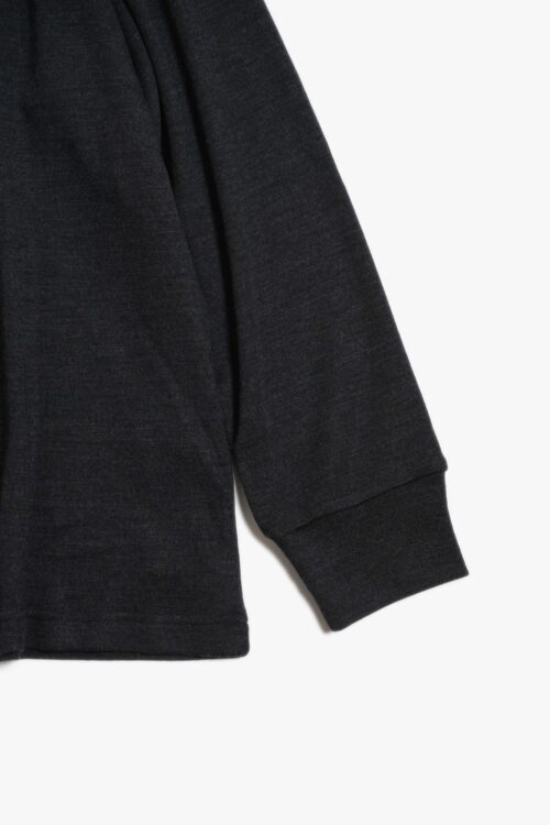 BOX WOOL TEE L/S _241 CHARCOAL