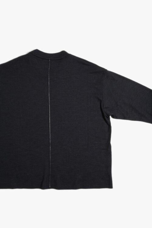 BOX WOOL TEE L/S _241 CHARCOAL
