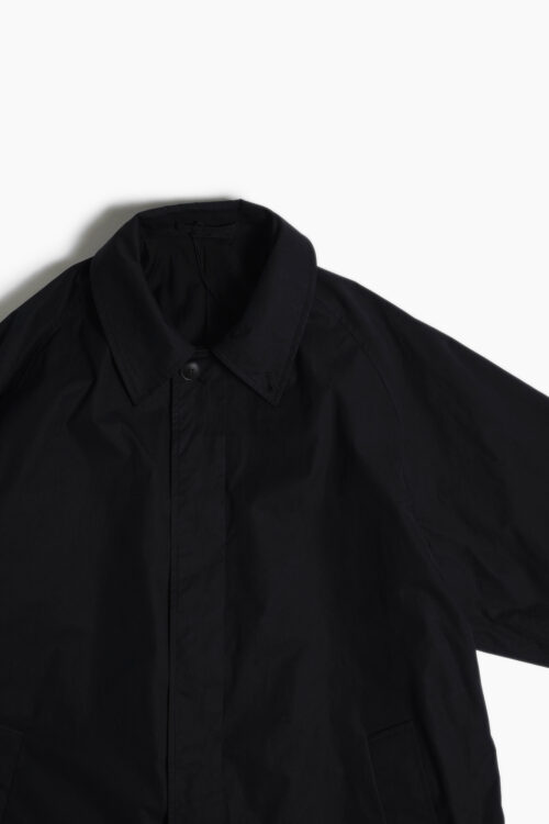 BAL COLLAR COAT - MAX HIGH COUNT WEATHER TYPEWRITER - BLACK