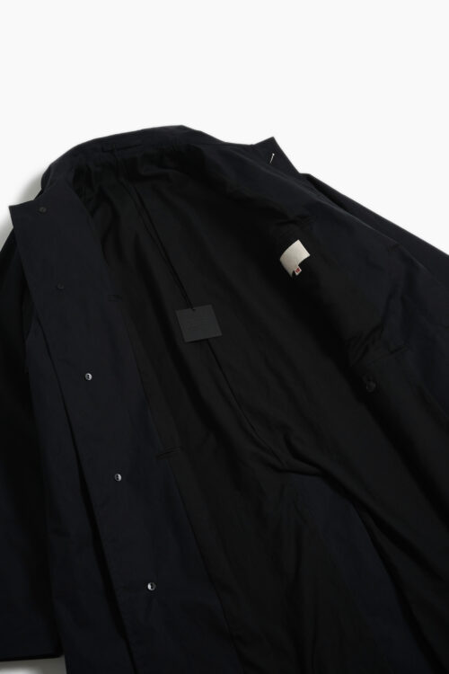BAL COLLAR COAT - MAX HIGH COUNT WEATHER TYPEWRITER - BLACK
