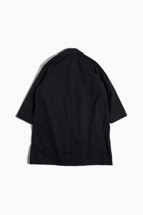 BAL COLLAR COAT - MAX HIGH COUNT WEATHER TYPEWRITER - BLACK