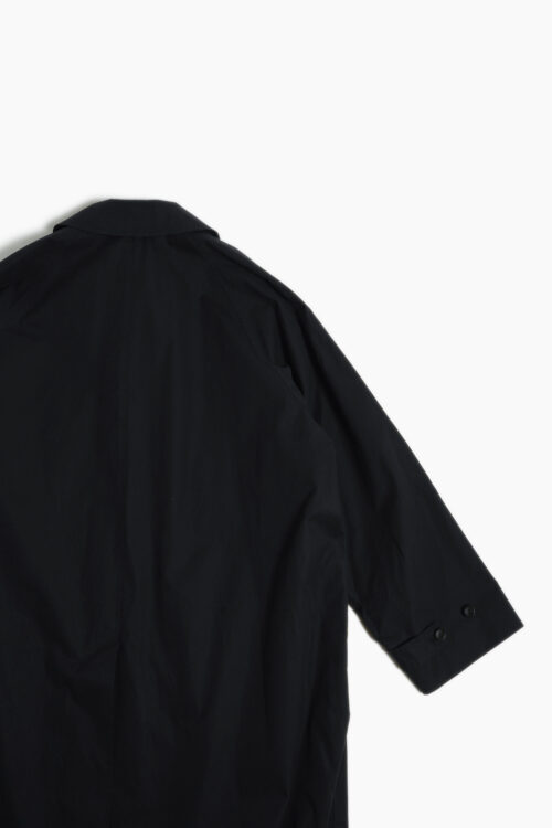 BAL COLLAR COAT - MAX HIGH COUNT WEATHER TYPEWRITER - BLACK