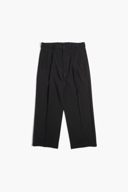 DOUBLE PLEATED TROUSERS - POLYESTER GABARDINE - BROWN