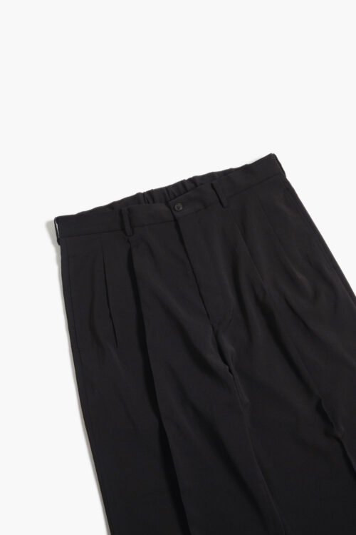 DOUBLE PLEATED TROUSERS - POLYESTER GABARDINE - BROWN