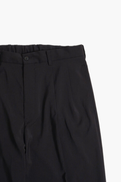 DOUBLE PLEATED TROUSERS - POLYESTER GABARDINE - BROWN