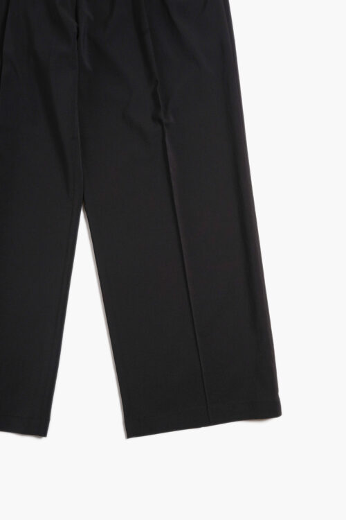 DOUBLE PLEATED TROUSERS - POLYESTER GABARDINE - BROWN