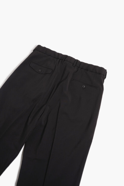 DOUBLE PLEATED TROUSERS - POLYESTER GABARDINE - BROWN