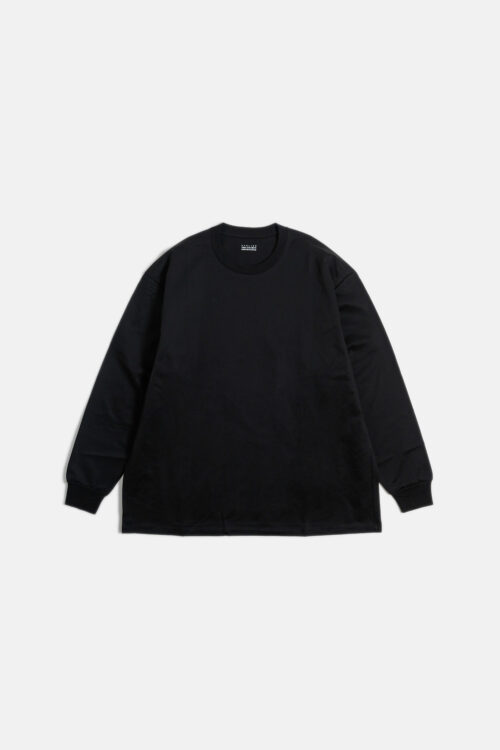 L/S T-SHIRT - COTTON CUPRO - BLACK