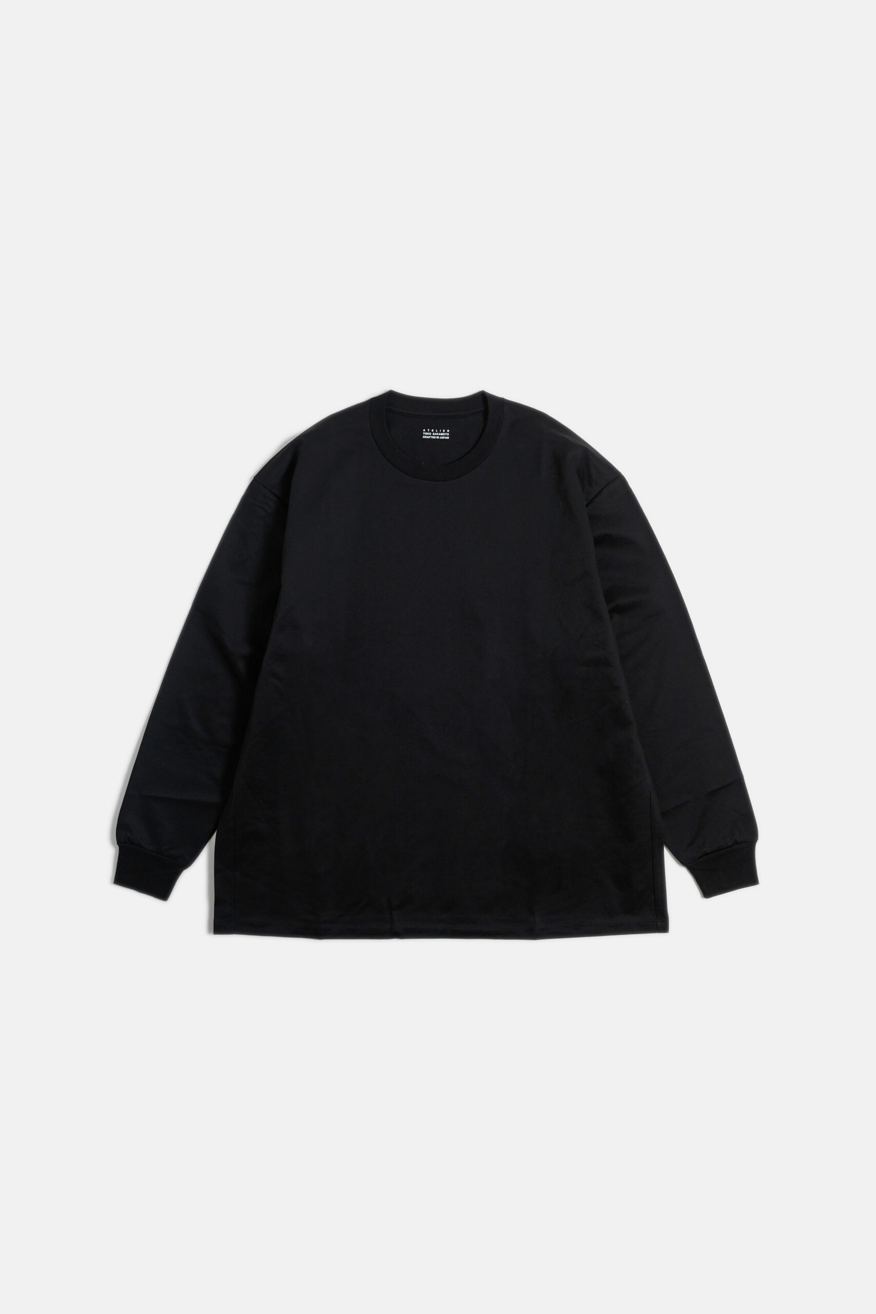L/S T-SHIRT - COTTON CUPRO - BLACK