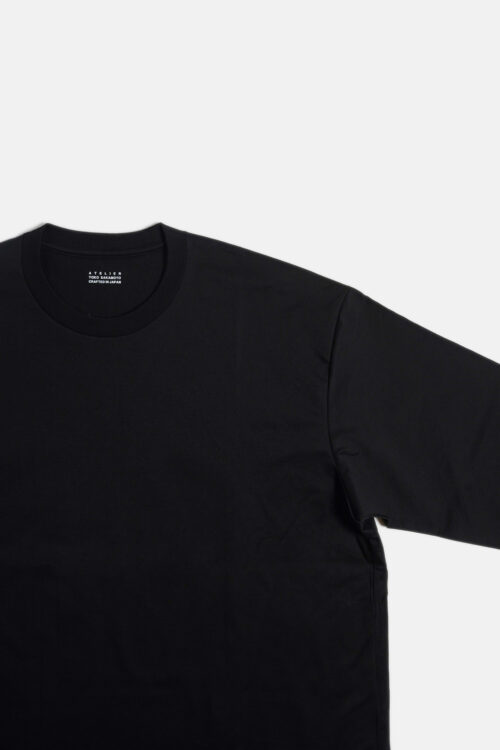 L/S T-SHIRT - COTTON CUPRO - BLACK