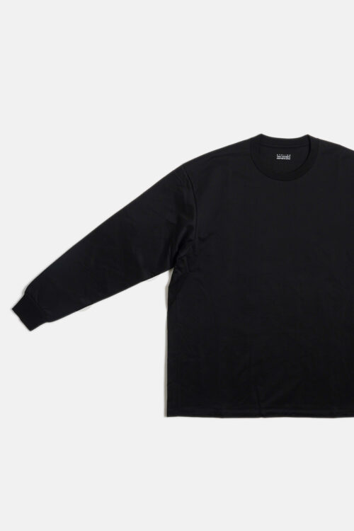 L/S T-SHIRT - COTTON CUPRO - BLACK