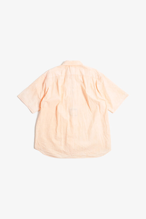 REGULAR COLLAR S/S SHIRT - NATURAL GARMENT DYE - VERMILION