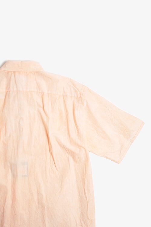 REGULAR COLLAR S/S SHIRT - NATURAL GARMENT DYE - VERMILION