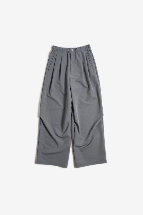 SMOOTH TAFTA DRAPE TUCK PANTS GREY