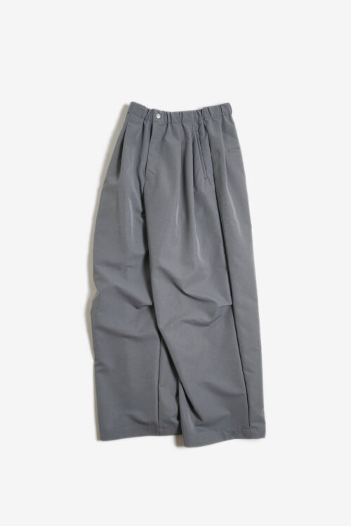 SMOOTH TAFTA DRAPE TUCK PANTS GREY